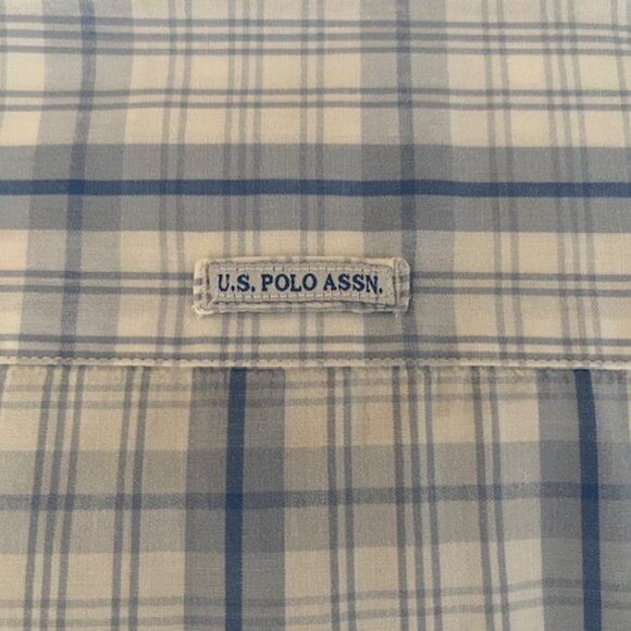 U.S. Polo Assn Mens Short Sleeve Button Down Shirt ; Cotton ; XXL ; Vintage - Picture 8 of 10